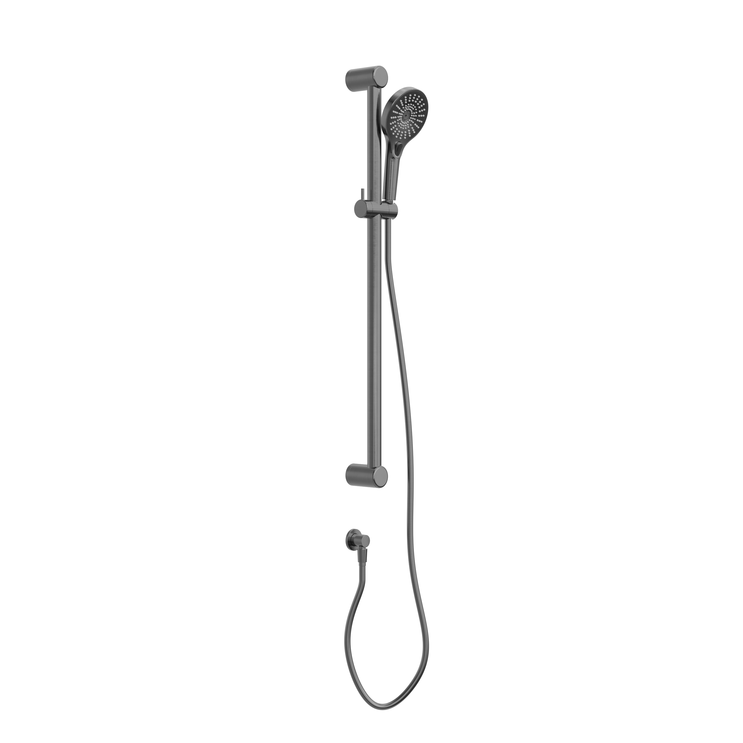 MECCA CARE 32MM GRAB RAIL AND ADJUSTABLE SHOWER RAIL SET 900MM GUN METAL