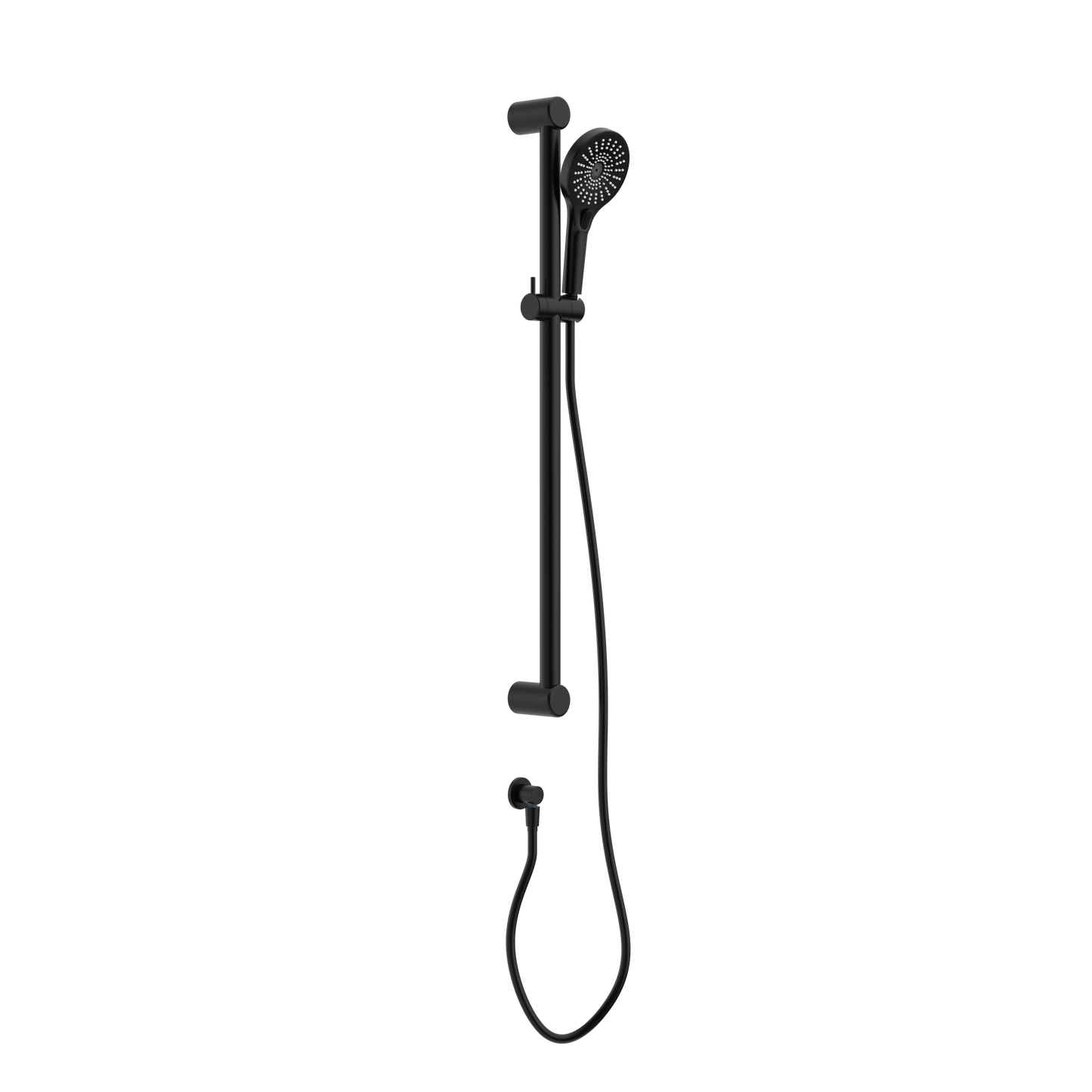 MECCA CARE 32MM GRAB RAIL AND ADJUSTABLE SHOWER RAIL SET 900MM MATTE BLACK