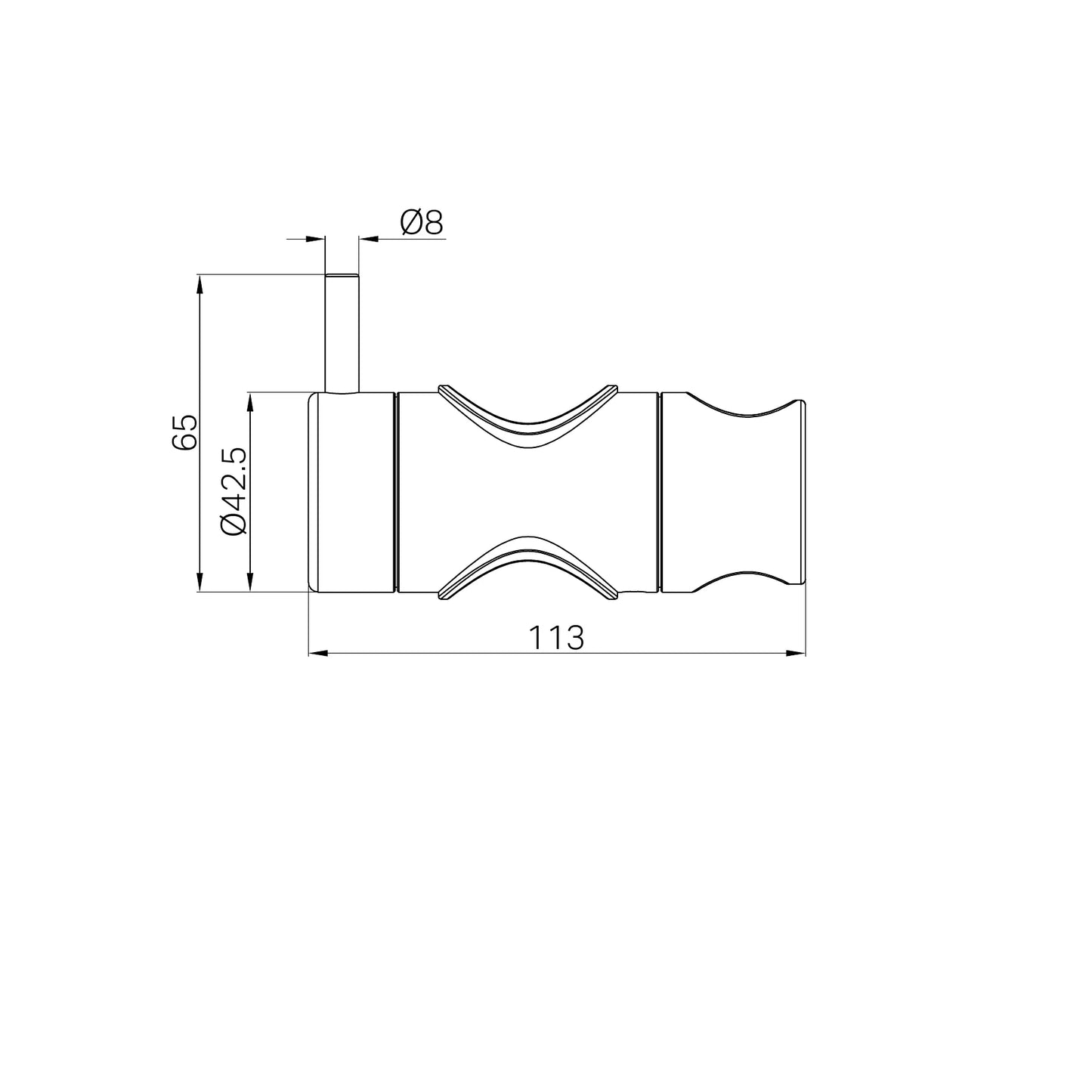 Slider For Mecca Care 32mm Grab Rail Shower Rail Set