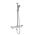 MECCA CARE 32MM T BAR GRAB RAIL AND ADJUSTABLE SHOWER SET 1100X750MM CHROME