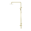MECCA CARE 25MM GRAB RAIL 900MM TWIN SHOWER SET BRUSHED GOLD