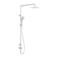 MECCA CARE 25MM GRAB RAIL 900MM TWIN SHOWER SET BRUSHED NICKEL
