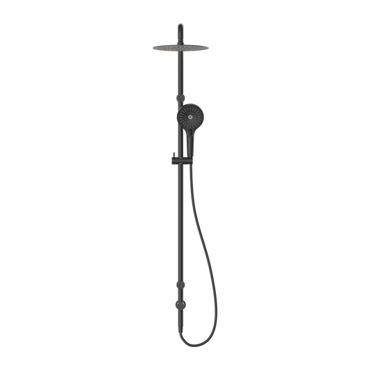 MECCA CARE 25MM GRAB RAIL 900MM TWIN SHOWER SET MATTE BLACK