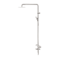MECCA CARE 32MM T BAR GRAB RAIL 1100X750MM TWIN SHOWER SET BRUSHED NICKEL
