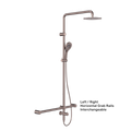 MECCA CARE 32MM T BAR GRAB RAIL 1100X750MM TWIN SHOWER SET BRUSHED BRONZE