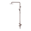 MECCA CARE 32MM T BAR GRAB RAIL 1100X750MM TWIN SHOWER SET BRUSHED BRONZE