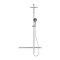 MECCA CARE 32MM T BAR GRAB RAIL 1100X750MM TWIN SHOWER SET CHROME