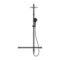 MECCA CARE 32MM T BAR GRAB RAIL 1100X750MM TWIN SHOWER SET MATTE BLACK