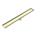 Tile Insert V Channel 900X106MM Floor Grate 90MM Outlet Brushed Gold — Gold & Brass, Floor Wastes & Drains