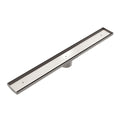 Tile Insert V Channel 900X106MM Floor Grate 90MM Outlet Brushed Nickel — Floor Wastes & Drains