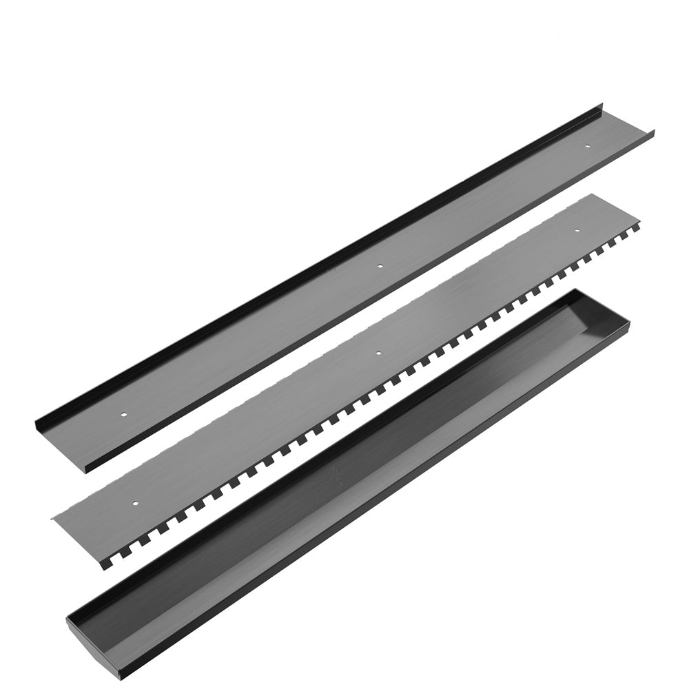 TILE INSERT V CHANNEL 900X106MM FLOOR GRATE 80MM OUTLET GUN METAL