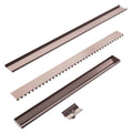 TILE INSERT V CHANNEL 900X82MM FLOOR GRATE 50MM OUTLET BRUSHED BRONZE