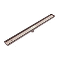 Tile Insert V Channel 900X82MM Floor Grate 50MM Outlet Brushed Bronze — Floor Wastes & Drains