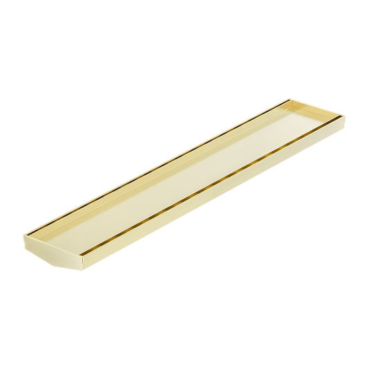 TILE INSERT V CHANNEL 600X106MM FLOOR GRATE WITHOUT OUTLET BRUSHED GOLD