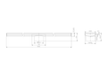 TILE INSERT V CHANNEL 600X106MM FLOOR GRATE 90MM OUTLET BRUSHED BRONZE