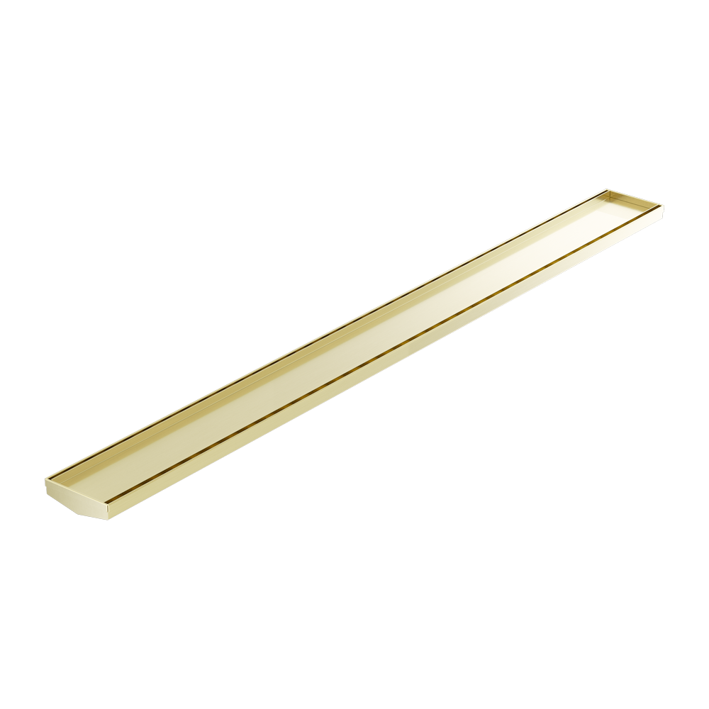 TILE INSERT V CHANNEL 1200X106MM FLOOR GRATE WITHOUT OUTLET BRUSHED GOLD