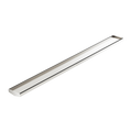 Tile Insert V Channel 1200X106MM Floor Grate Without Outlet Brushed Nickel — Floor Wastes & Drains