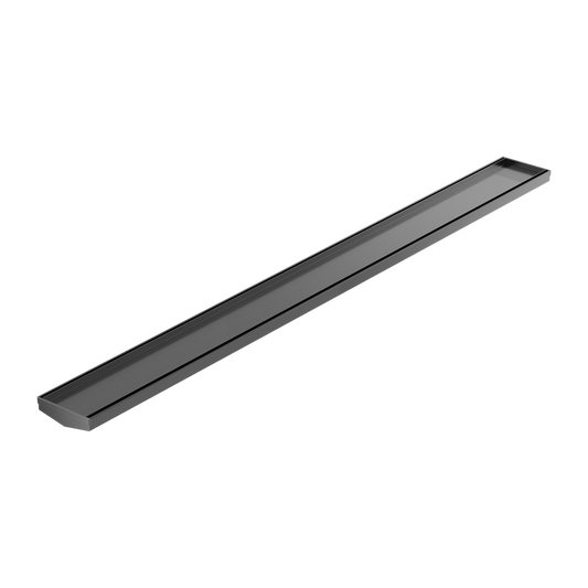 TILE INSERT V CHANNEL 1200X106MM FLOOR GRATE WITHOUT OUTLET GUN METAL