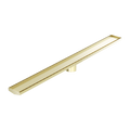 Tile Insert V Channel 1200X106MM Floor Grate 90MM Outlet Brushed Gold — Gold & Brass, Floor Wastes & Drains