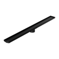Tile Insert V Channel 1200X106MM Floor Grate 90MM Outlet Matte Black — Floor Wastes & Drains