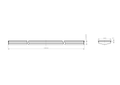 TILE INSERT V CHANNEL 1200X106MM FLOOR GRATE WITHOUT OUTLET GUN METAL