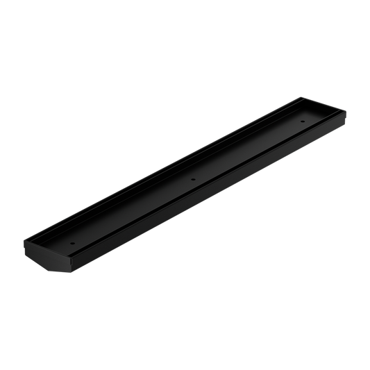 TILE INSERT V CHANNEL 600X82MM FLOOR GRATE WITHOUT OUTLET MATTE BLACK