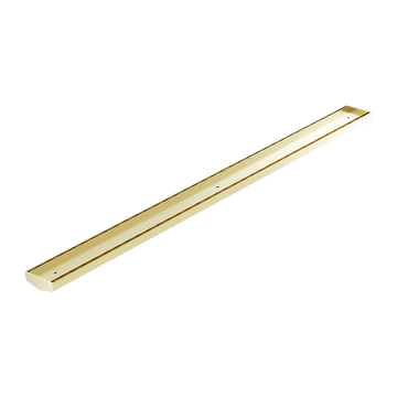 Tile Insert V Channel 1200X82MM Floor Grate Without Outlet Brushed Gold — Gold & Brass, Floor Wastes & Drains