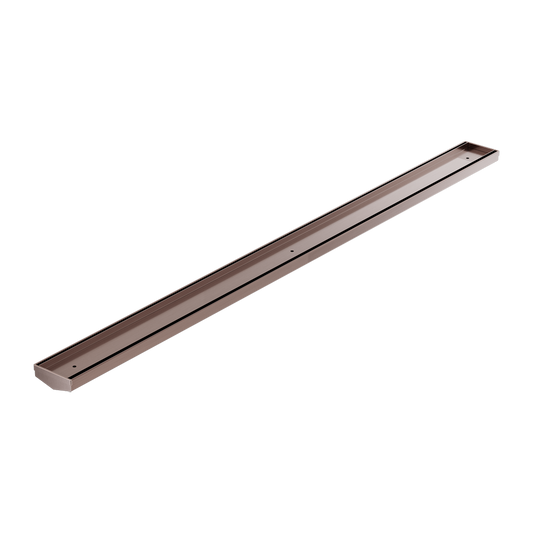 TILE INSERT V CHANNEL 1200X82MM FLOOR GRATE WITHOUT OUTLET BRUSHED BRONZE