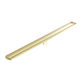 Tile Insert V Channel 1200X82MM Floor Grate 50MM Outlet Brushed Gold — Gold & Brass, Floor Wastes & Drains