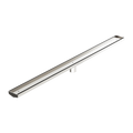 Tile Insert V Channel 1200X82MM Floor Grate 50MM Outlet Brushed Nickel — Floor Wastes & Drains
