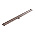 Tile Insert V Channel 1200X82MM Floor Grate 50MM Outlet Brushed Bronze — Floor Wastes & Drains