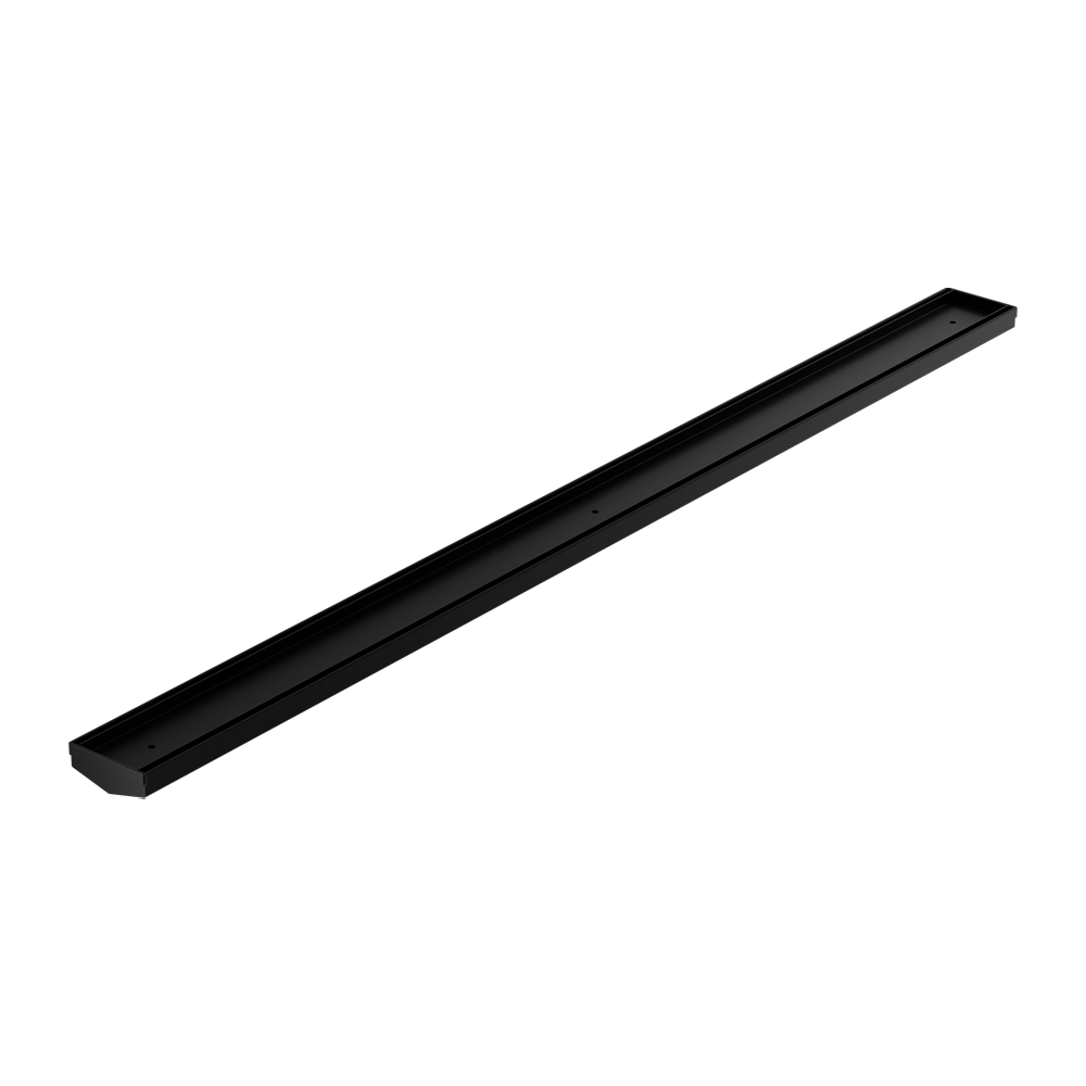 TILE INSERT V CHANNEL 1200X82MM FLOOR GRATE WITHOUT OUTLET MATTE BLACK