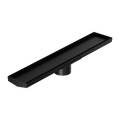 Tile Insert V Channel 600X106MM Floor Grate 80MM Outlet Matte Black — Floor Wastes & Drains