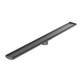 Tile Insert V Channel 1200X106MM Floor Grate 80MM Outlet Gun Metal — Floor Wastes & Drains