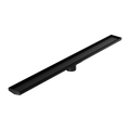 Tile Insert V Channel 1200X106MM Floor Grate 80MM Outlet Matte Black — Floor Wastes & Drains
