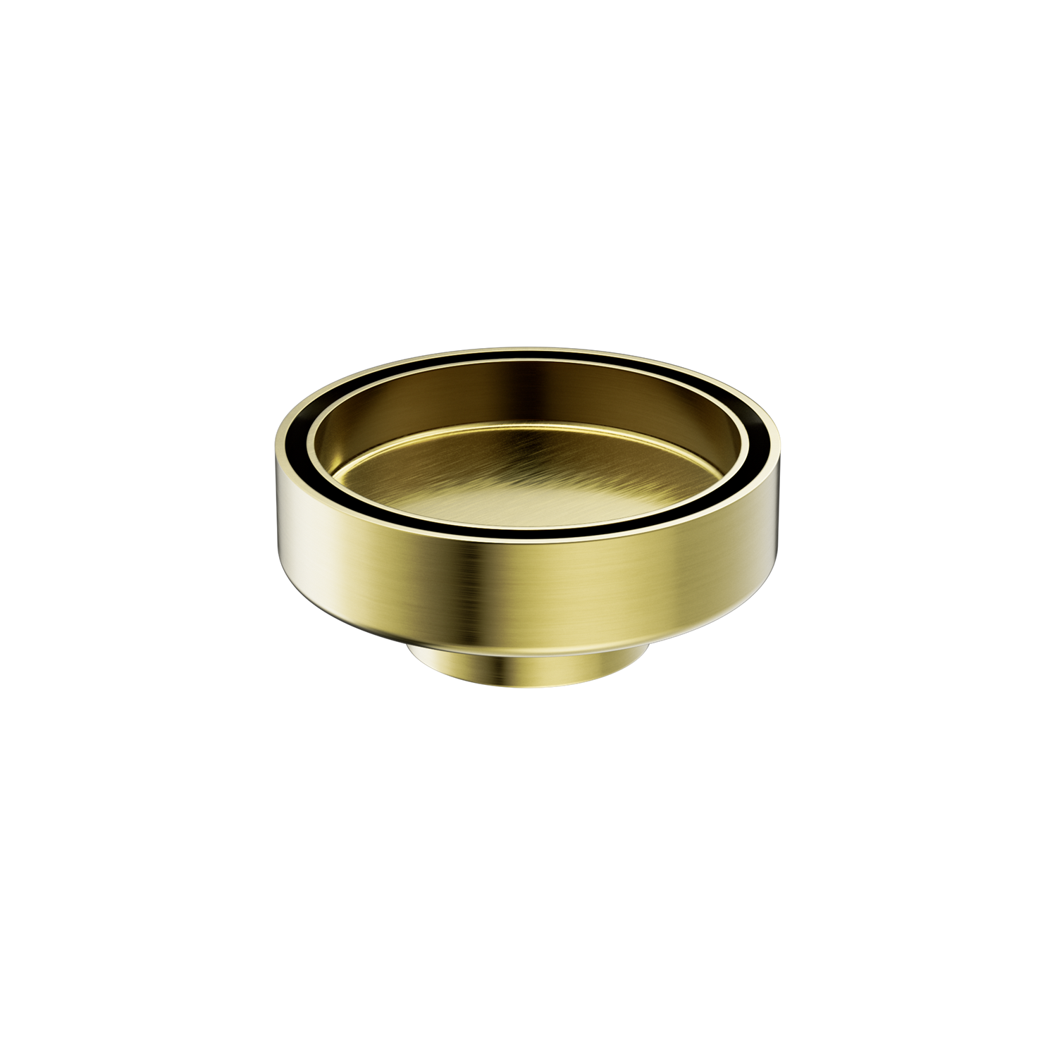 100MM ROUND TILE INSERT FLOOR WASTE 50MM OUTLET BRUSHED GOLD