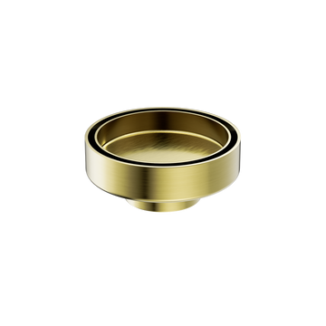 100MM Round Tile Insert Floor Waste 50MM Outlet Brushed Gold — Gold & Brass, Floor Wastes & Drains