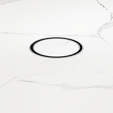 100MM Round Tile Insert Floor Waste 50MM Outlet Brushed Nickel — Floor Wastes & Drains