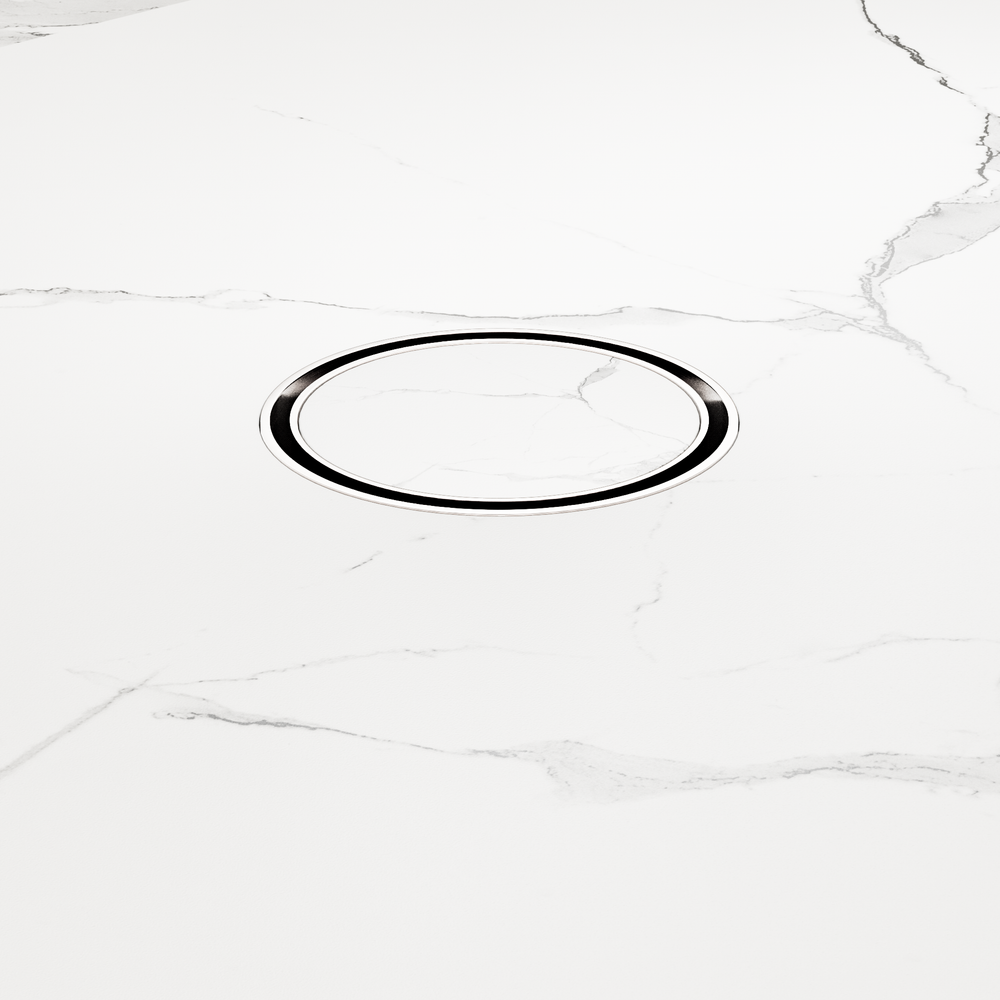 100MM Round Tile Insert Floor Waste 50MM Outlet Chrome — Chrome & Stainless, Floor Wastes & Drains