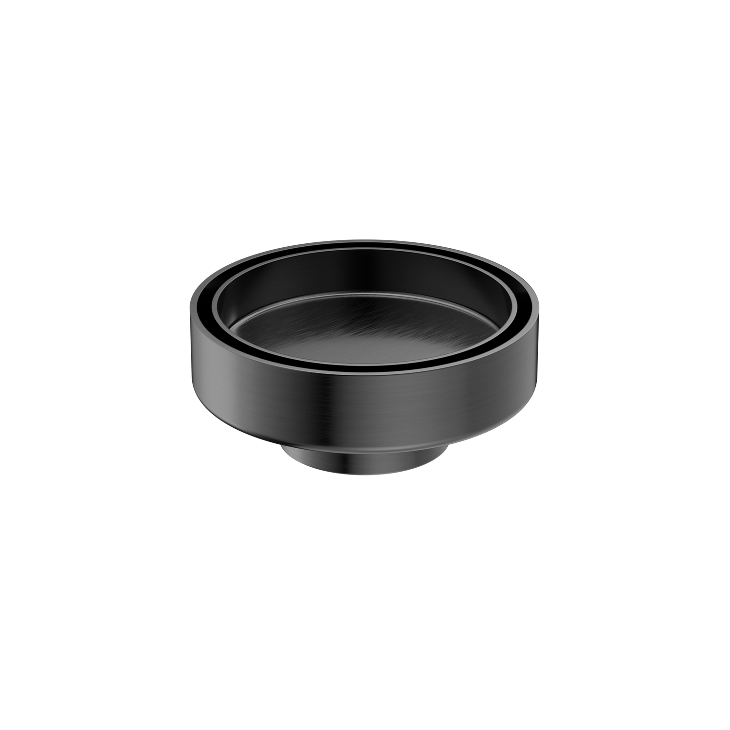 100MM ROUND TILE INSERT FLOOR WASTE 50MM OUTLET GUN METAL