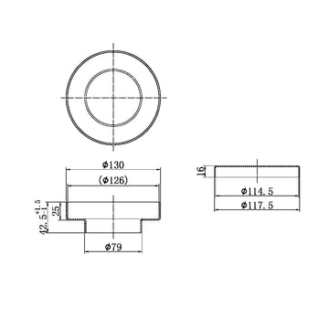 130MM Round Tile Insert Floor Waste 80MM Outlet Brushed Bronze — Floor Wastes & Drains