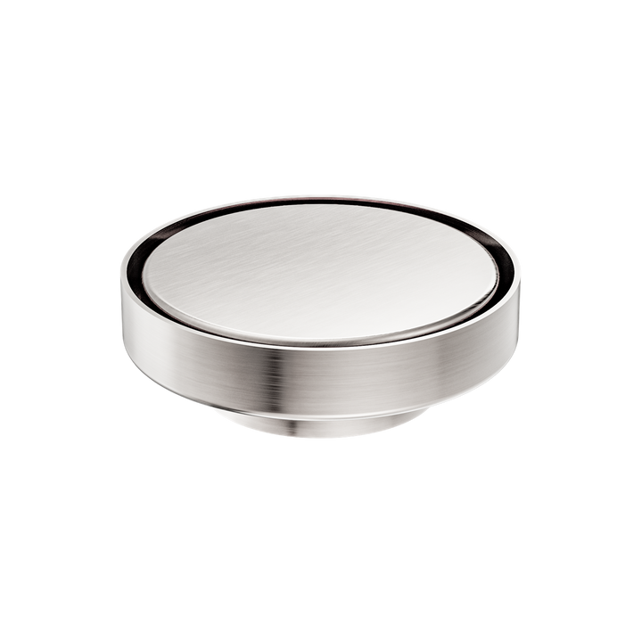 130MM Round Tile Insert Floor Waste 80MM Outlet Brushed Nickel — Floor Wastes & Drains