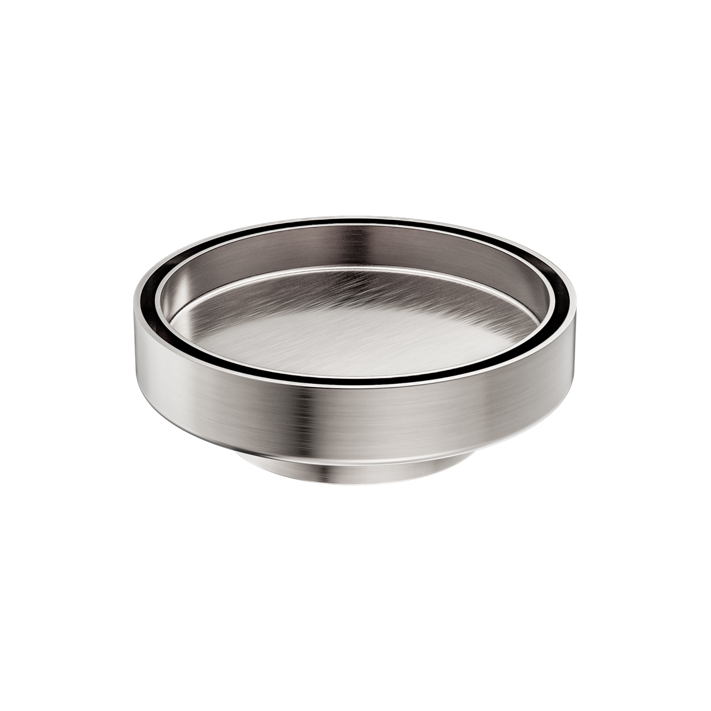 130MM ROUND TILE INSERT FLOOR WASTE 80MM OUTLET BRUSHED NICKEL