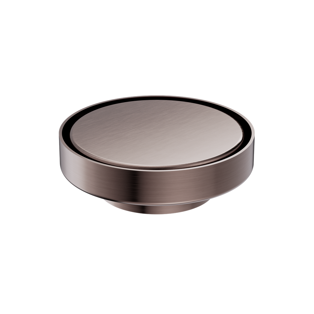 130MM Round Tile Insert Floor Waste 80MM Outlet Brushed Bronze — Floor Wastes & Drains