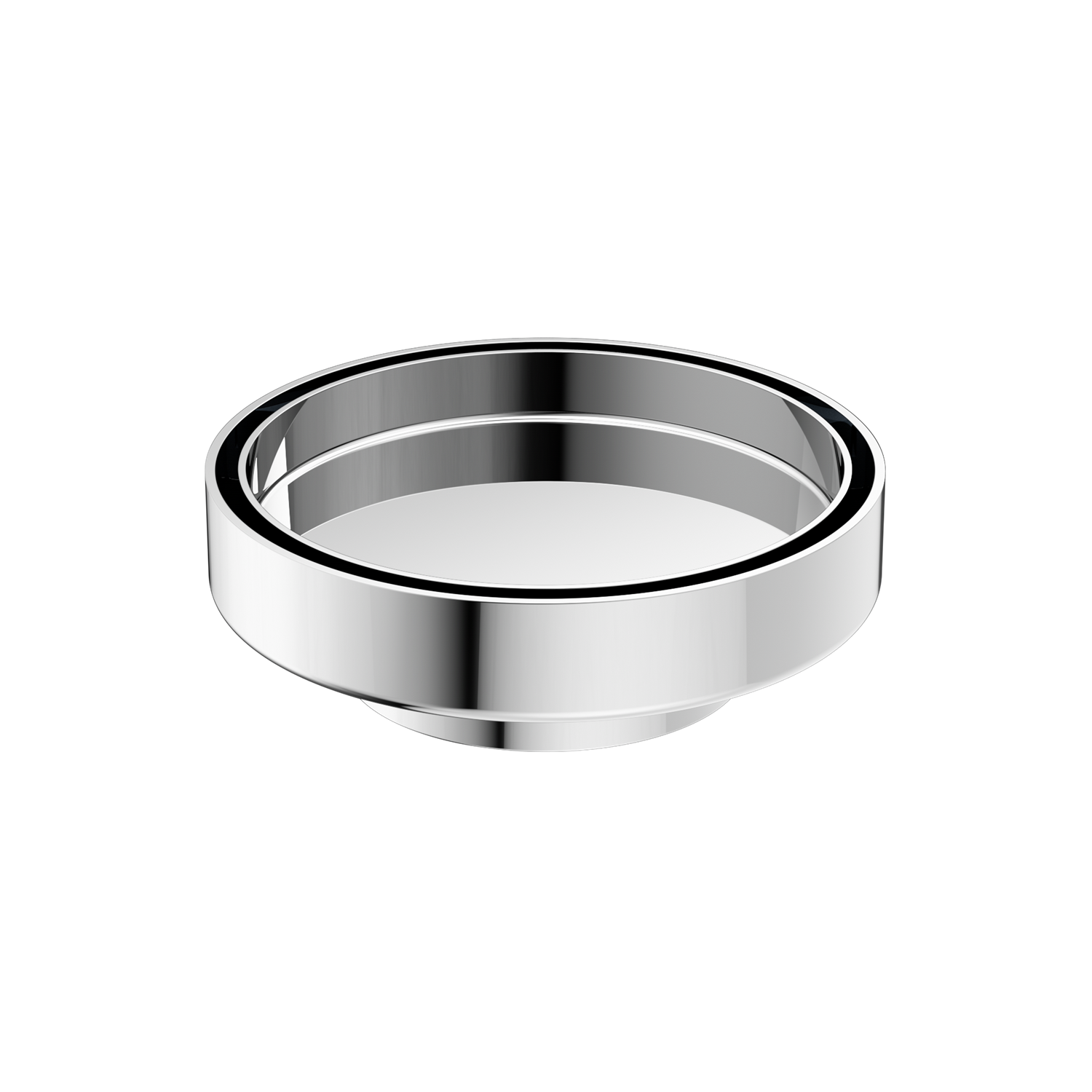 130MM ROUND TILE INSERT FLOOR WASTE 80MM OUTLET CHROME