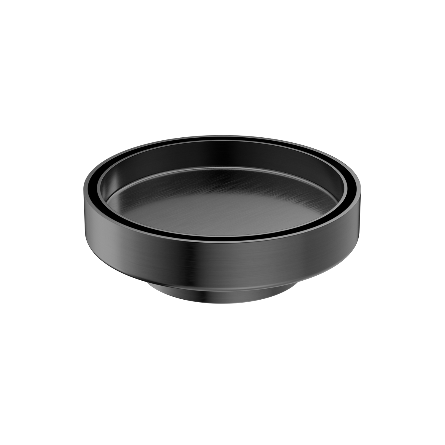 130MM ROUND TILE INSERT FLOOR WASTE 80MM OUTLET GUN METAL