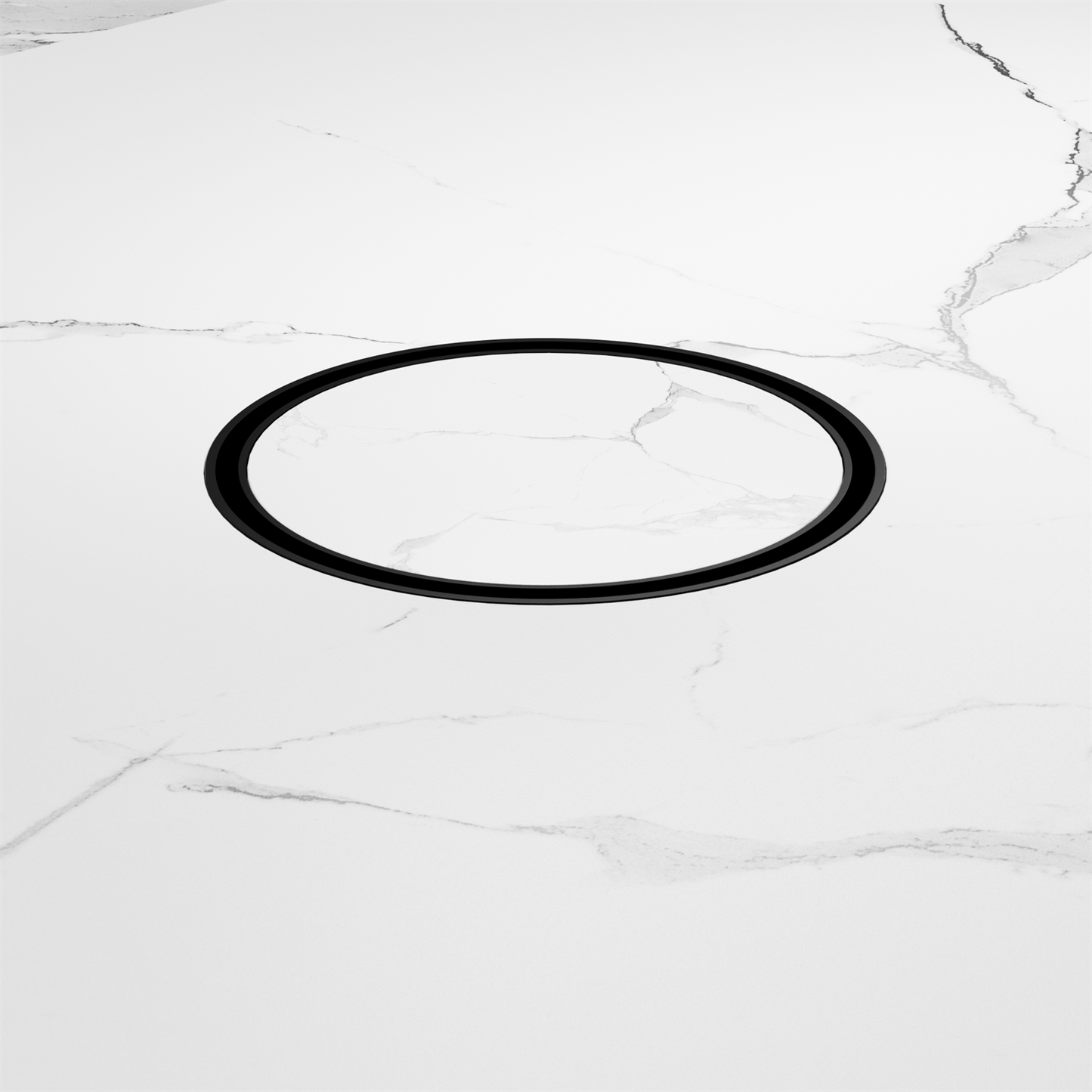 130MM ROUND TILE INSERT FLOOR WASTE 80MM OUTLET MATTE BLACK