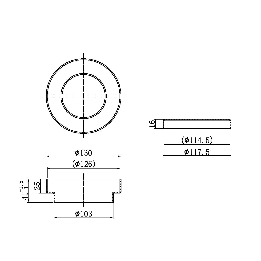 130MM ROUND TILE INSERT FLOOR WASTE 100MM OUTLET BRUSHED BRONZE