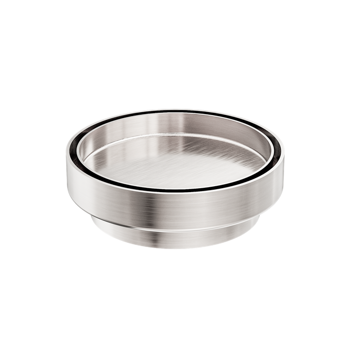 130MM Round Tile Insert Floor Waste 100MM Outlet Brushed Nickel — Floor Wastes & Drains