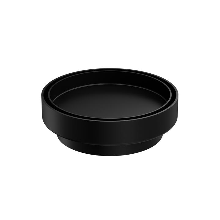 130MM Round Tile Insert Floor Waste 100MM Outlet Matte Black — Floor Wastes & Drains